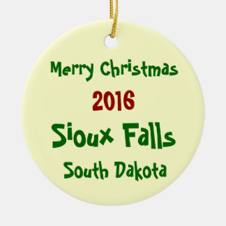 ORNAMENTO 2016 del NAVIDAD de Sioux Falls Dakota