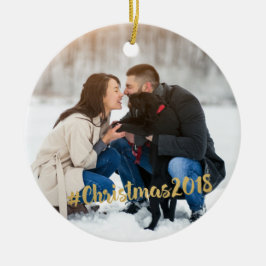 Ornamento 2018 de la foto de los #Christmas