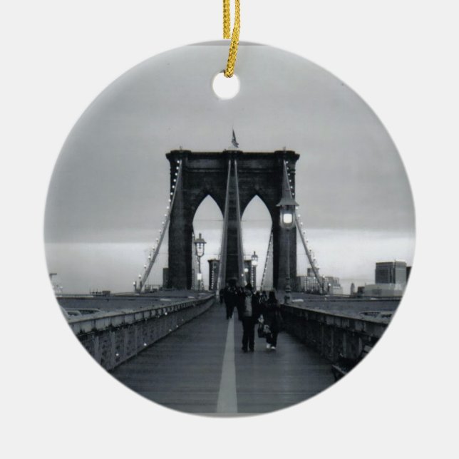 Ornamento 2 de la foto del puente de Brooklyn (Frente)