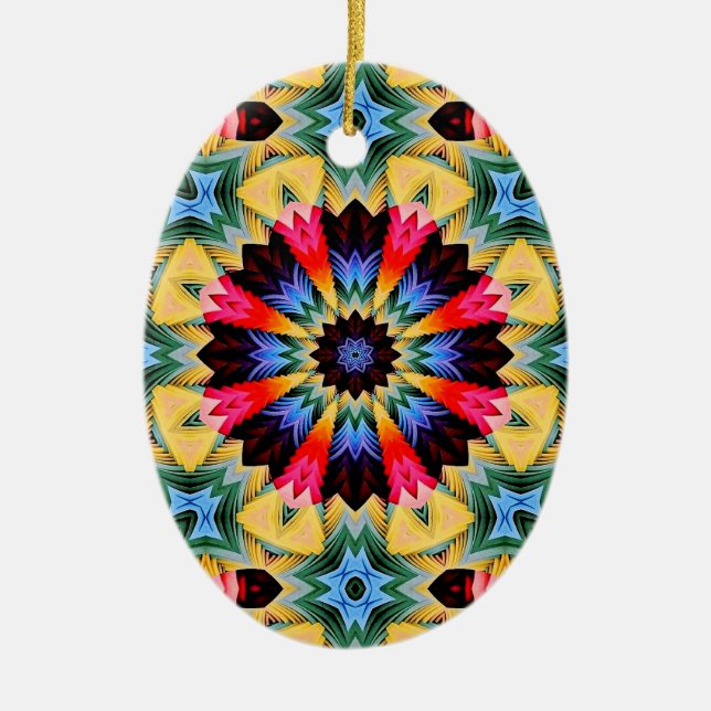 Ornamento abstracto de flores amarillas (Frente)