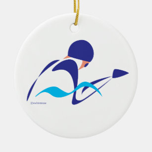 Ornamento abstracto del nadador 2 de la braza