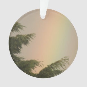 Ornamento acrílico arcoiris y árboles