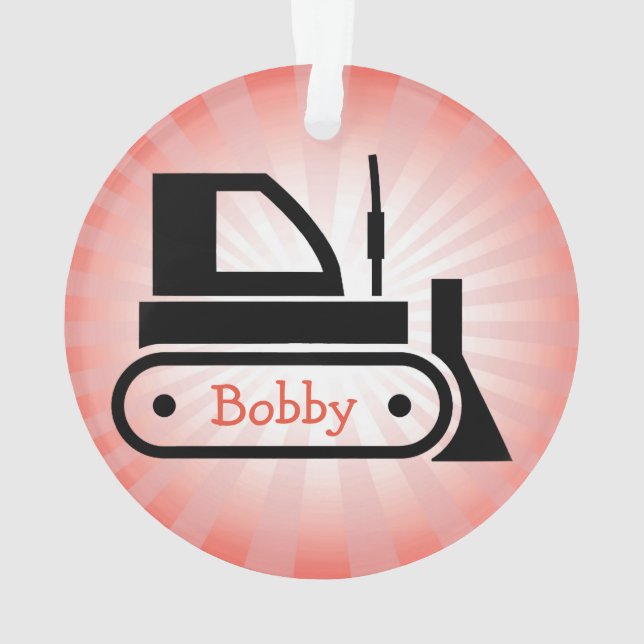 Ornamento acrílico Bulldozer (Reverso)