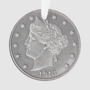 Ornamento acrílico de 1913 cabeza de la libertad