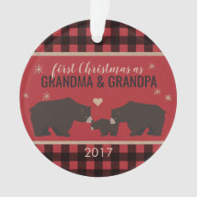 Ornamento acrílico de abuelos de plástico personal