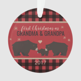 Ornamento acrílico de abuelos de plástico personal