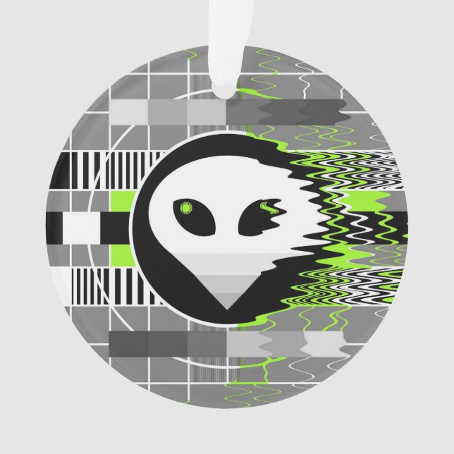 Ornamento acrílico de Alien TV (Anverso)