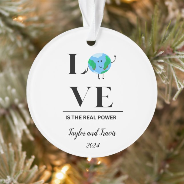 Ornamento acrílico de aniversario (Personalizado) (Árbol)