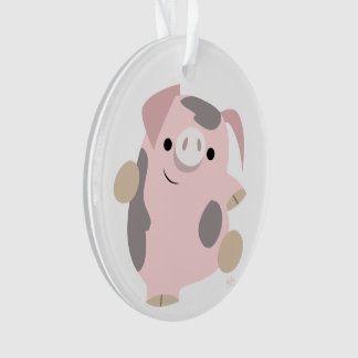 Ornamento acrílico de baile de cerdo de Personaliz
