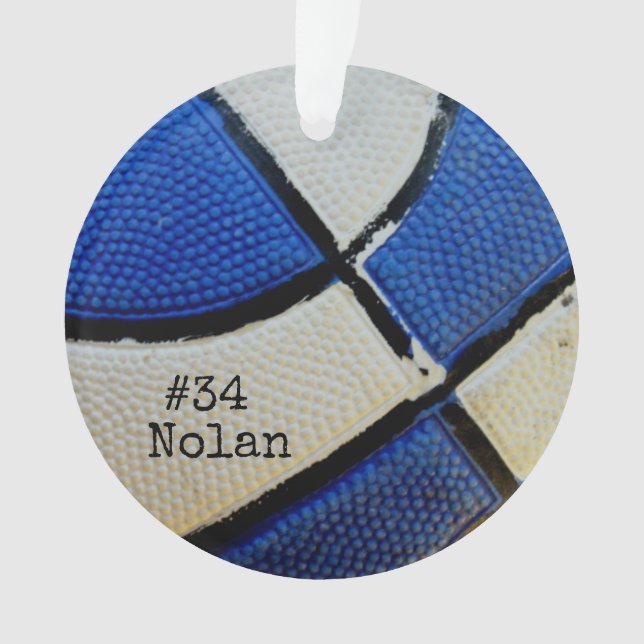Ornamento acrílico de baloncesto personalizado (Anverso)