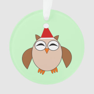 Ornamento acrílico de búho de Navidades pequeños