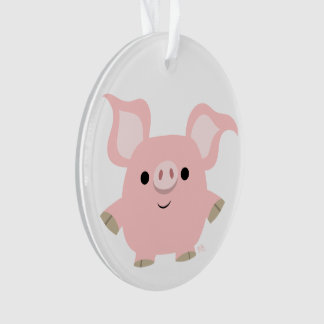 Ornamento acrílico de cerdo Personalizado corto