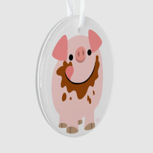 Ornamento acrílico de cerdo Personalizado de choco