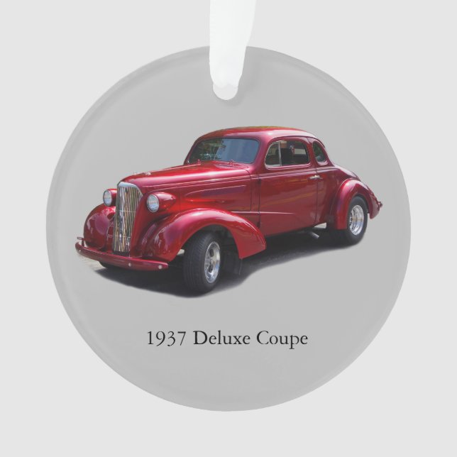 Ornamento acrílico de Deluxe Coupe de 1937 (Anverso)