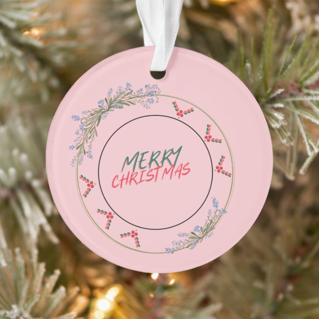 Ornamento acrílico de Feliz Navidad (Árbol)