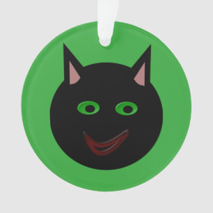 Ornamento acrílico de gato negro de Halloween