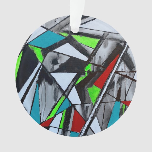 Ornamento acrílico de humo y espejos (Anverso)