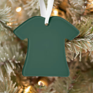 Ornamento acrílico de la Camisa Verde Oscura