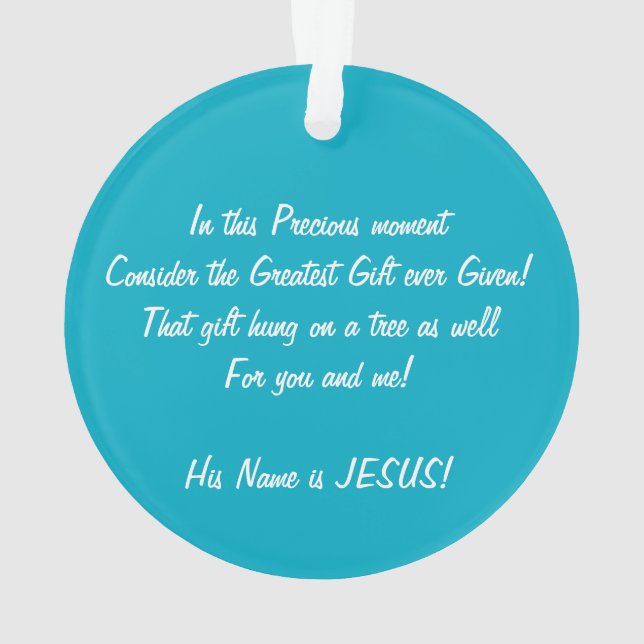 Ornamento acrílico de la era de la vida (Reverso)