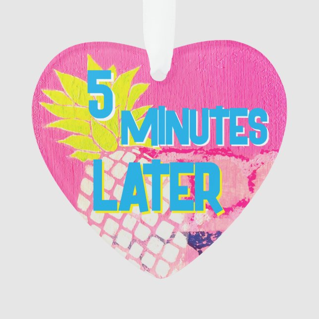 Ornamento acrílico de la playa (Anverso)