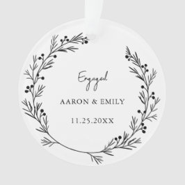 Ornamento acrílico de la primera pareja de navidad