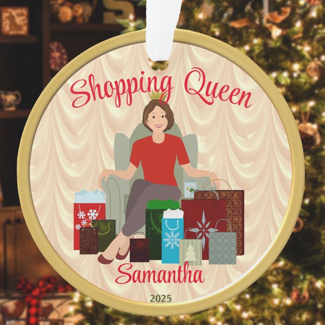 Ornamento acrílico de la reina de compras (Subido por el creador)