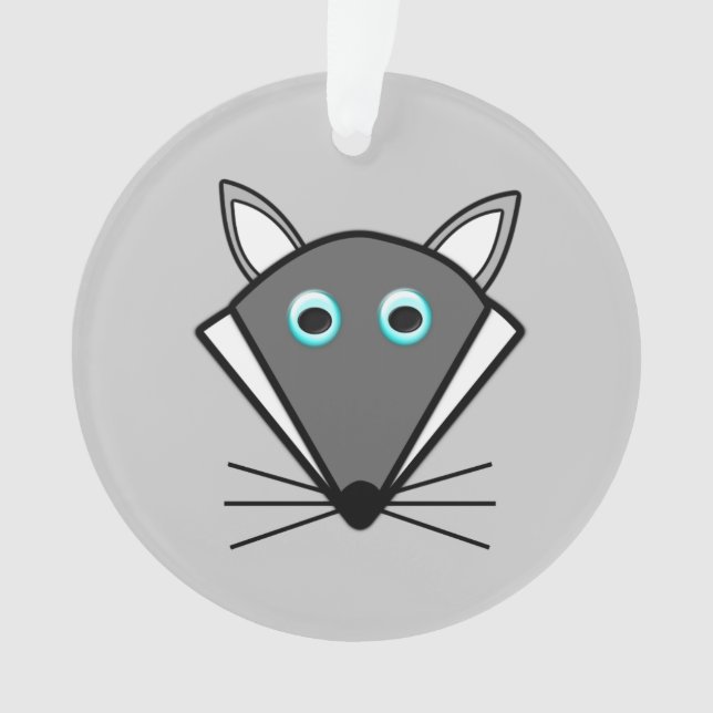 Ornamento acrílico de Lobo de Halloween (Anverso)