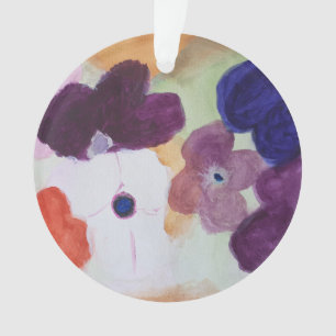 Ornamento acrílico de los anémones de primavera