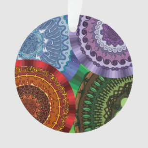 Ornamento acrílico de los elementos Mandalas