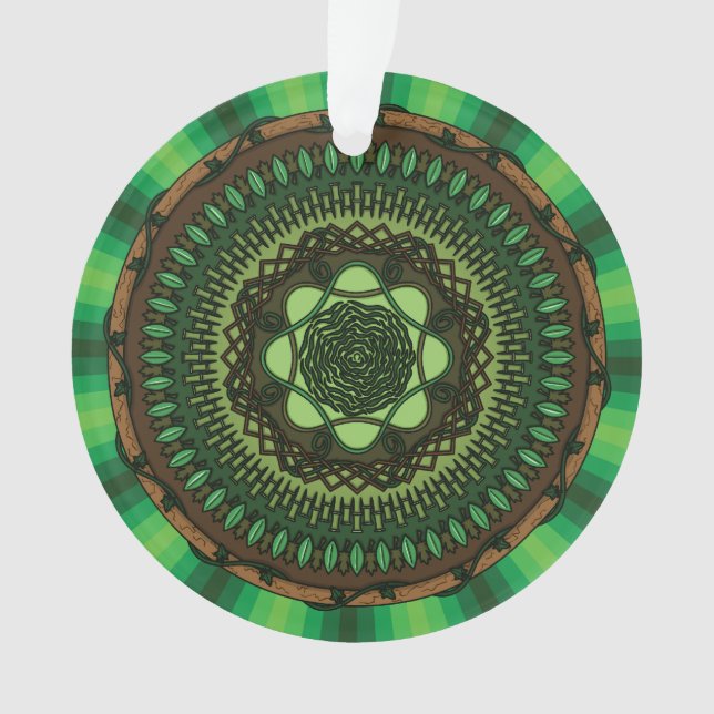Ornamento acrílico de Mandala (Anverso)