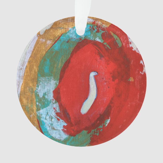 Ornamento acrílico de marea roja (Anverso)