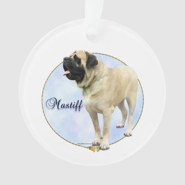 Ornamento acrílico de Mastiff (Anverso)