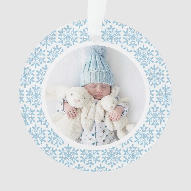 Ornamento acrílico de mi primer Navidad con copo d (Anverso)