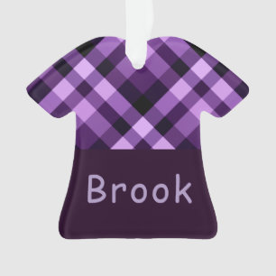 Ornamento acrílico de monograma púrpura T-Shirt