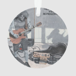 Ornamento acrílico de música de guitarra zombi Fan