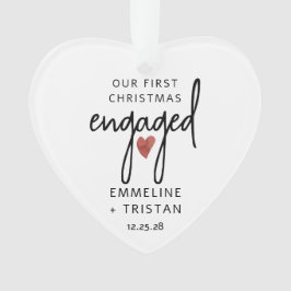 Ornamento acrílico de Navidades de compromiso pers