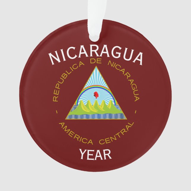 Ornamento acrílico de Navidades de Nicaragua (Anverso)