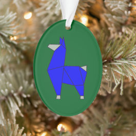 Ornamento acrílico de Origami Llama