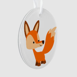 Ornamento acrílico de Personalizado amable Fox