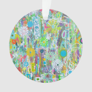 Ornamento acrílico de poder de las flores