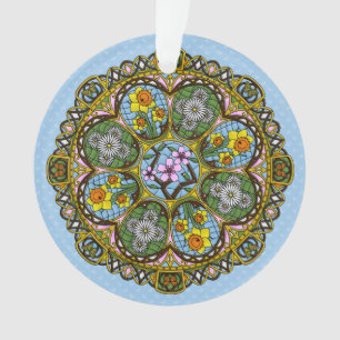 Ornamento acrílico de primavera nouveau