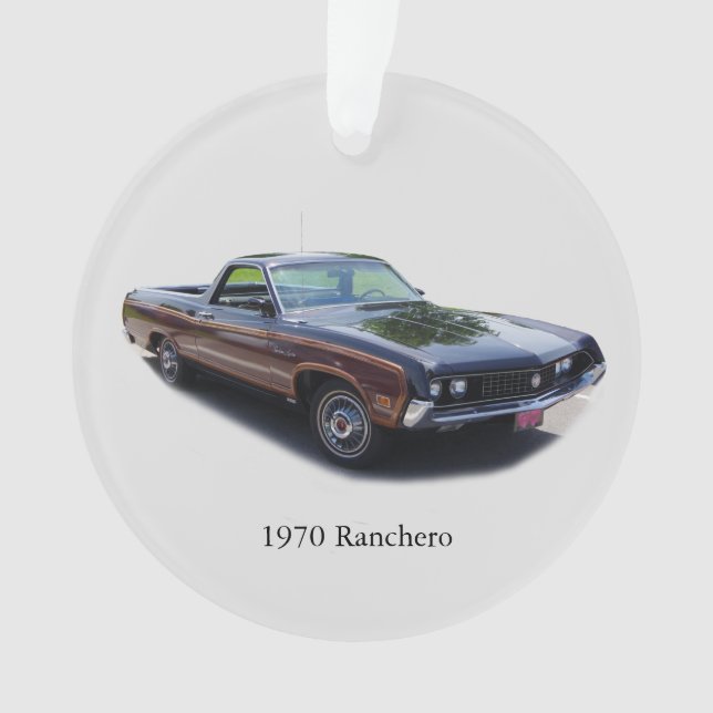 Ornamento acrílico de Ranchero de 1970 (Anverso)