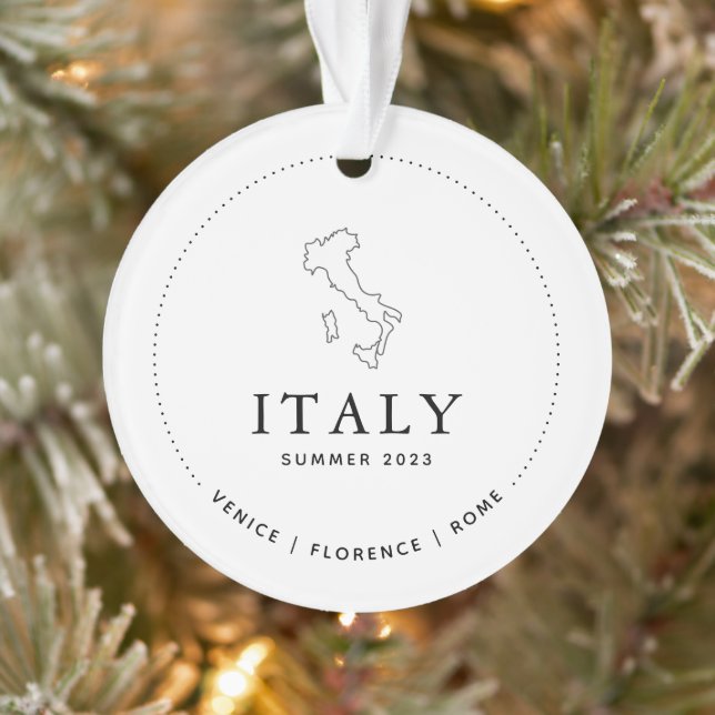 Ornamento acrílico de recuerdo de Italia (Árbol)