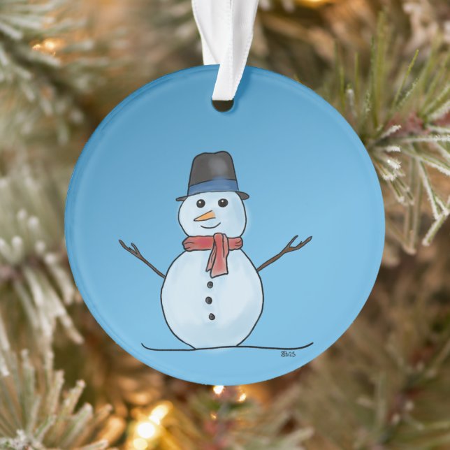 Ornamento acrílico de snowman (Árbol)