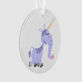 Ornamento acrílico de Unicornio inusual