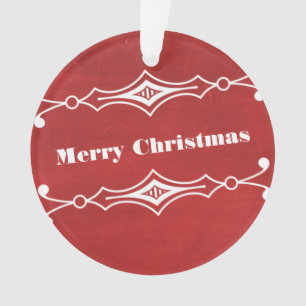 Ornamento acrílico de vacaciones de pizarra roja i