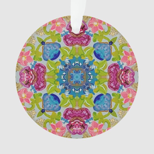 Ornamento acrílico de vidrio con mango de varios c (Anverso)