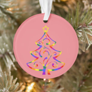 Ornamento acrílico del árbol de Navidad del Orgu