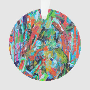 Ornamento acrílico del hombre del piano