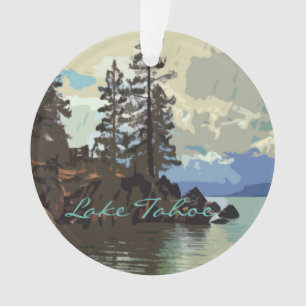 Ornamento acrílico del lago Tahoe